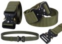 LEAN Taktyczny Pas Militarny Parciany Czarny 120 x 3,8cm
