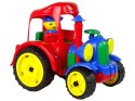 HEMAR Duży Traktor Ciągnik Pojazd Farma Figurka Gumowe Koła