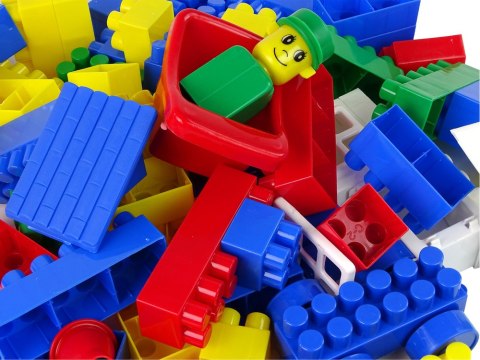 HEMAR Kolorowe Klocki Konstrukcyjne K2 Duże 130 Elementów HEMAR Kolorowe Klocki Konstrukcyjne K2 Duże 130 Elementów