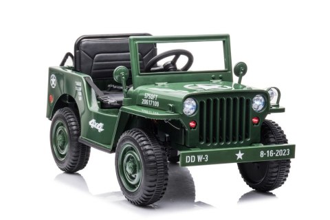 LEAN CARS Auto Na Akumulator JH-103 Wojskowa Zieleń 4x4 LEAN CARS Auto Na Akumulator JH-103 Wojskowa Zieleń 4x4