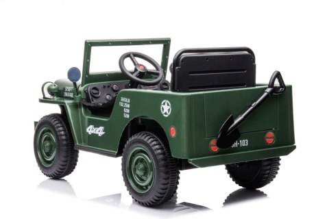 LEAN CARS Auto Na Akumulator JH-103 Wojskowa Zieleń 4x4 LEAN CARS Auto Na Akumulator JH-103 Wojskowa Zieleń 4x4