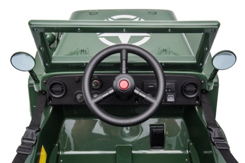 LEAN CARS Auto Na Akumulator JH-103 Wojskowa Zieleń 4x4 LEAN CARS Auto Na Akumulator JH-103 Wojskowa Zieleń 4x4