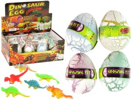 LEAN TOYS Wykluwające się Magiczne Jajko Dinozaura Rosnące 6 cm Białe