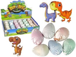 LEAN TOYS Wykluwające się Magiczne Jajko Dinozaura Rosnące 6 cm Białe
