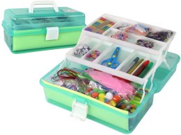 LEAN Toys Zielona Rozkładana Walizka Zestaw Artystyczny Kreatywny Plastyczny DIY