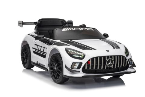 LEAN CARS Auto Na Akumulator Mercedes AMG GT3 Biały LEAN CARS Auto Na Akumulator Mercedes AMG GT3 Biały
