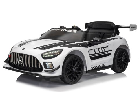 LEAN CARS Auto Na Akumulator Mercedes AMG GT3 Biały LEAN CARS Auto Na Akumulator Mercedes AMG GT3 Biały