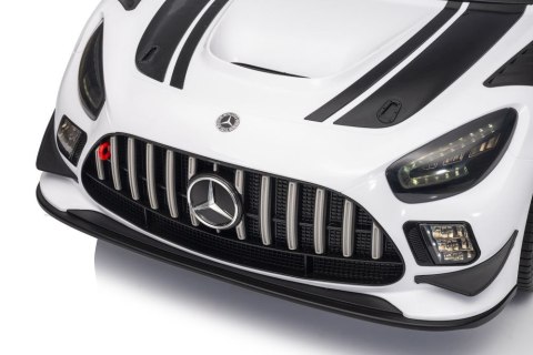 LEAN CARS Auto Na Akumulator Mercedes AMG GT3 Biały LEAN CARS Auto Na Akumulator Mercedes AMG GT3 Biały