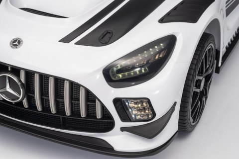 LEAN CARS Auto Na Akumulator Mercedes AMG GT3 Biały LEAN CARS Auto Na Akumulator Mercedes AMG GT3 Biały