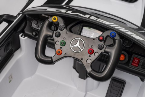 LEAN CARS Auto Na Akumulator Mercedes AMG GT3 Biały LEAN CARS Auto Na Akumulator Mercedes AMG GT3 Biały