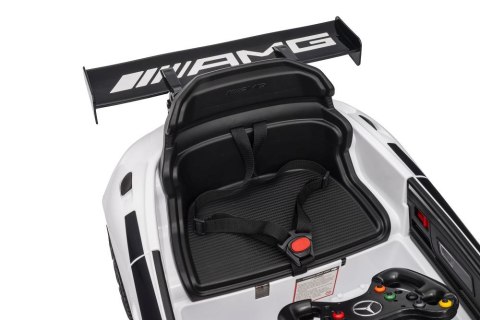 LEAN CARS Auto Na Akumulator Mercedes AMG GT3 Biały LEAN CARS Auto Na Akumulator Mercedes AMG GT3 Biały