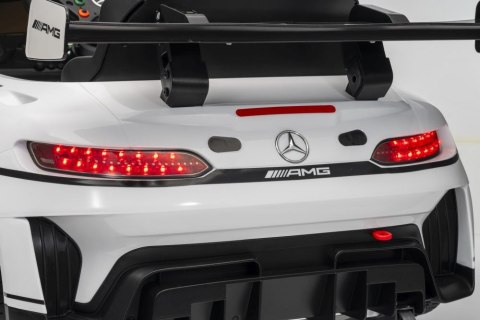 LEAN CARS Auto Na Akumulator Mercedes AMG GT3 Biały LEAN CARS Auto Na Akumulator Mercedes AMG GT3 Biały