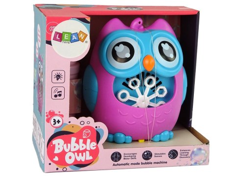 LEAN Toys Maszynka do Baniek Mydlanych Sowa Dźwięk Różowa LEAN Toys Maszynka do Baniek Mydlanych Sowa Dźwięk Różowa