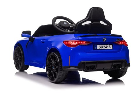LEAN CARS Auto Na Akumulator BMW M4 Lakierowane Niebieskie LEAN CARS Auto Na Akumulator BMW M4 Lakierowane Niebieskie