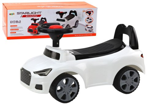 LEAN CARS Samochód Jeździk Z Oparciem QX-3396 Klakson Schowek Biały LEAN CARS Samochód Jeździk Z Oparciem QX-3396 Klakson Schowek Biały
