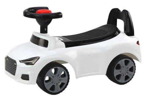 LEAN CARS Samochód Jeździk Z Oparciem QX-3396 Klakson Schowek Biały LEAN CARS Samochód Jeździk Z Oparciem QX-3396 Klakson Schowek Biały