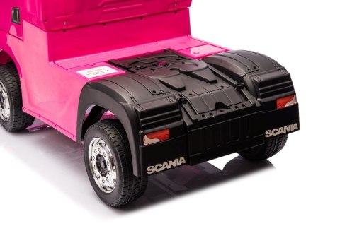 LEAN CARS Auto Na Akumulator Scania 500R HL698 Różowe 4x4 LEAN CARS Auto Na Akumulator Scania 500R HL698 Różowe 4x4