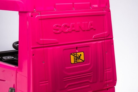 LEAN CARS Auto Na Akumulator Scania 500R HL698 Różowe 4x4 LEAN CARS Auto Na Akumulator Scania 500R HL698 Różowe 4x4