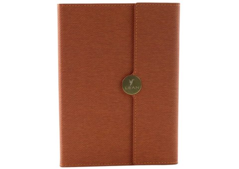 LEAN Notes Biurowy Na Magnes Notatnik A5 W Linie Z Obiciem Brązowy LEAN Notes Biurowy Na Magnes Notatnik A5 W Linie Z Obiciem Brązowy