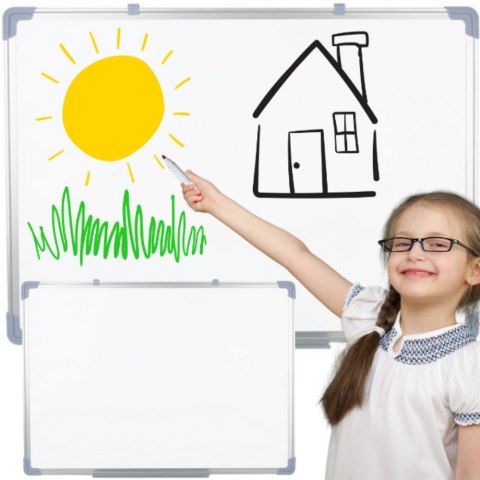 LEAN Tablica Magnetyczna Wielofunkcyjna Suchościeralna Biała 90x60cm LEAN Tablica Magnetyczna Wielofunkcyjna Suchościeralna Biała 90x60cm
