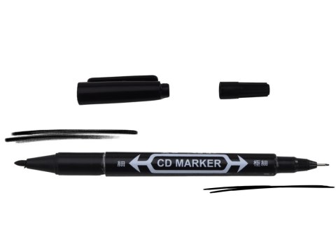 LEAN Zestaw Markerów Dwustronnych Wodoodpornych Do Płyt CD Czarny 10szt. LEAN Zestaw Markerów Dwustronnych Wodoodpornych Do Płyt CD Czarny 10szt.