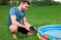 Dmuchany Basen Zestaw 3w1 dla dzieci 122x20cm Tropikalny BESTWAY + Kółko do pływania + Piłka plażowa
