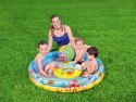 Dmuchany Basen Zestaw 3w1 dla dzieci 122x20cm Tropikalny BESTWAY + Kółko do pływania + Piłka plażowa