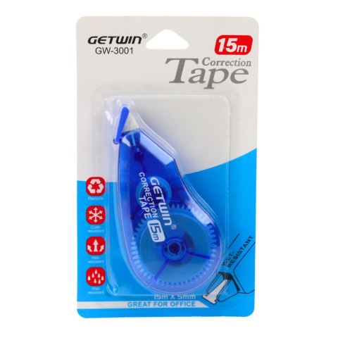 LEAN Korektor W Taśmie Myszka Szkolny Biurowy 15m x 5mm Niebieski LEAN Korektor W Taśmie Myszka Szkolny Biurowy 15m x 5mm Niebieski