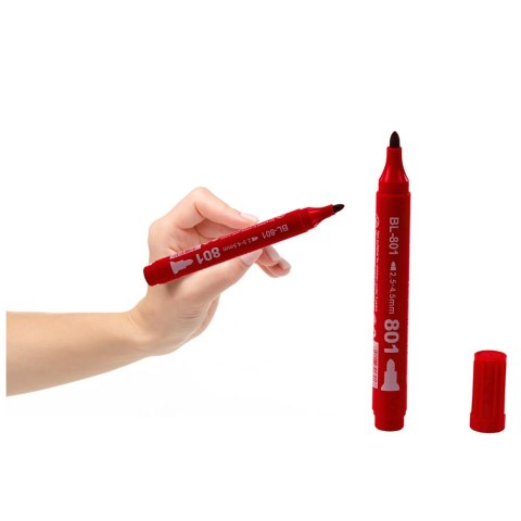 LEAN Marker Permanentny Wodoodporny Czerwony 2,5-4,5 mm LEAN Marker Permanentny Wodoodporny Czerwony 2,5-4,5 mm