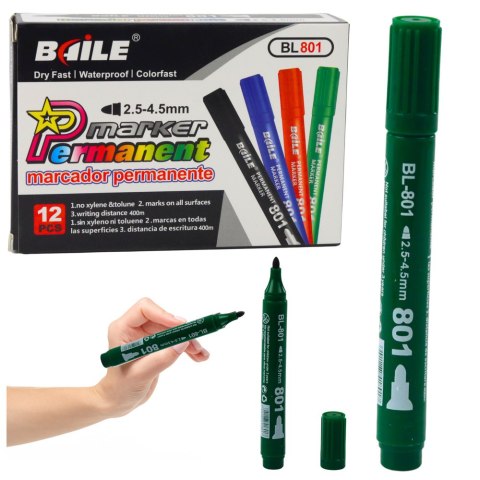 LEAN Marker Permanentny Wodoodporny Zielony 2,5-4,5 mm LEAN Marker Permanentny Wodoodporny Zielony 2,5-4,5 mm