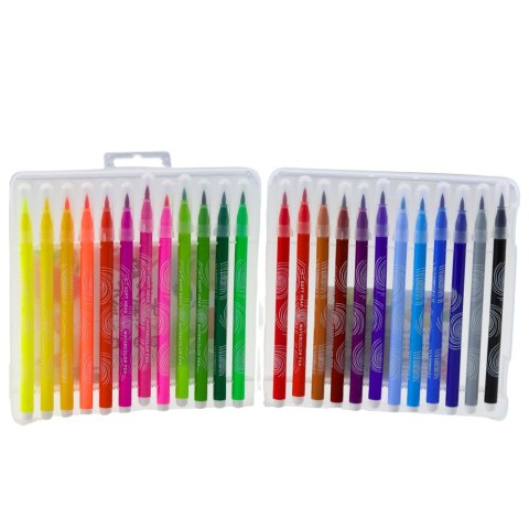 LEAN Pisaki Akwarelowe W Organizerze Kolorowe Zestaw 24 Szt LEAN Pisaki Akwarelowe W Organizerze Kolorowe Zestaw 24 Szt