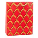 LEAN Torba Prezentowa Elegancka Złote Zdobienia 32 x 26 x 12 cm