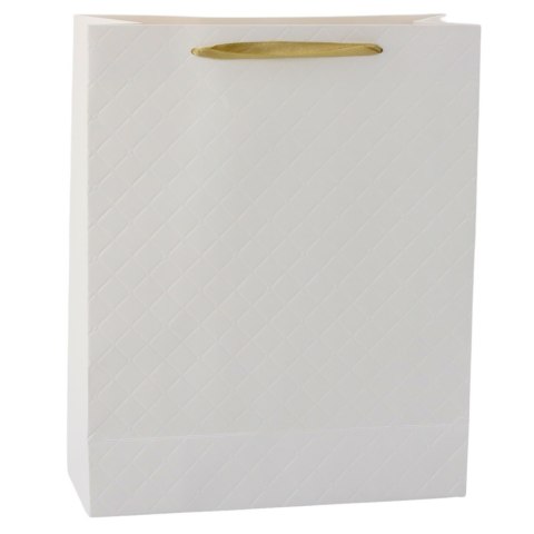 LEAN Torba Prezentowa Papierowa Biała Elegancka Złote Kropki 32 x 26 x 12cm LEAN Torba Prezentowa Papierowa Biała Elegancka Złote Kropki 32 x 26 x 12cm