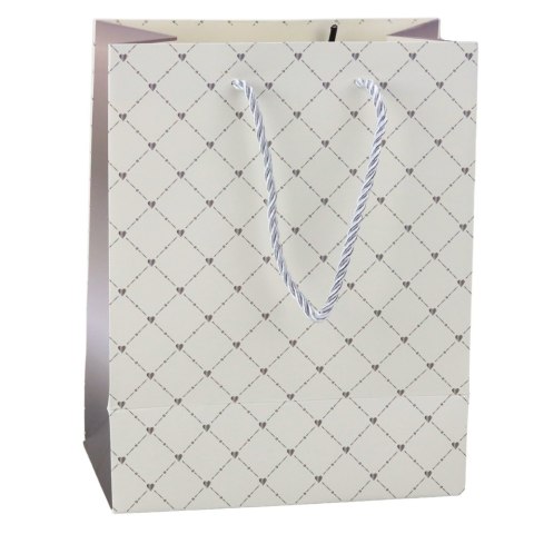 LEAN Torba Prezentowa Papierowa Błyszczące Serduszka 23 x 18 x 10,5 cm LEAN Torba Prezentowa Papierowa Błyszczące Serduszka 23 x 18 x 10,5 cm