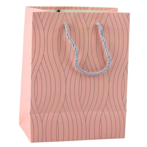 LEAN Torba Prezentowa Papierowa Srebrne Linie Faliste 23 x 18 x 10,5 cm LEAN Torba Prezentowa Papierowa Srebrne Linie Faliste 23 x 18 x 10,5 cm