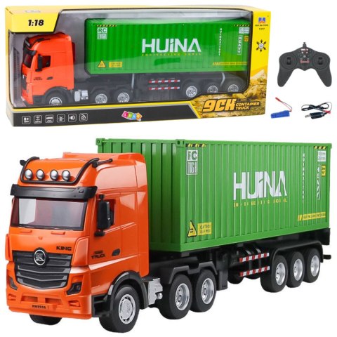 HUINA Ciężarówka Z Kontenerem Zdalnie Sterowana RC Huina Zielona 1:18 HUINA Ciężarówka Z Kontenerem Zdalnie Sterowana RC Huina Zielona 1:18