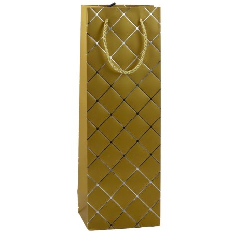 LEAN Torba Prezentowa Na Wino Butelkę Papierowa Srebrne Elementy 35 x 12 x 9 cm LEAN Torba Prezentowa Na Wino Butelkę Papierowa Srebrne Elementy 35 x 12 x 9 cm