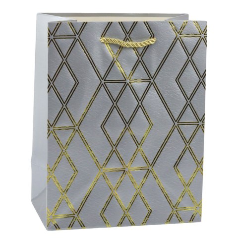 LEAN Torba Prezentowa Papierowa Elegancka Złote Wzory 23 x 18 x 10,5 cm LEAN Torba Prezentowa Papierowa Elegancka Złote Wzory 23 x 18 x 10,5 cm