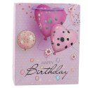 LEAN Torba Prezentowa Urodzinowa Balony Happy Birthday 32 x 26 x 12 cm