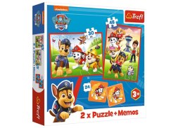 Trefl Puzzle Puzzle - 2w1 + memos - Psia ekipa w akcji - Viacom PAW Patrol 93337