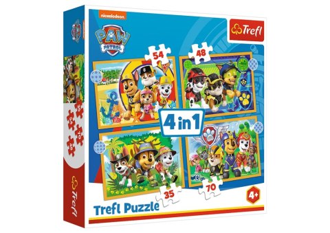 Trefl Puzzle Puzzle - 4w1 - Wakacyjny Psi Patrol Trefl 34395 Trefl Puzzle Puzzle - 4w1 - Wakacyjny Psi Patrol Trefl 34395