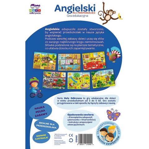 Trefl Gry Gra Edukacyjna Angielski dla przedszkolaka z Serii Mały Odkrywca Trefl 01949 Trefl Gry Gra Edukacyjna Angielski dla przedszkolaka z Serii Mały Odkrywca Trefl 01949