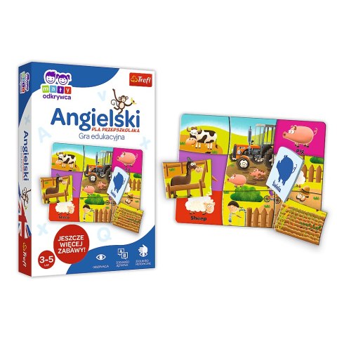 Trefl Gry Gra Edukacyjna Angielski dla przedszkolaka z Serii Mały Odkrywca Trefl 01949 Trefl Gry Gra Edukacyjna Angielski dla przedszkolaka z Serii Mały Odkrywca Trefl 01949