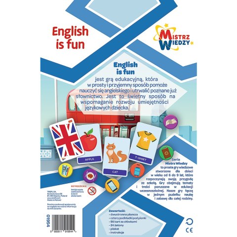 Trefl Gry Gra Edukacyjna English is Fun z Serii Mistrz Wiedzy Trefl 01954 Trefl Gry Gra Edukacyjna English is Fun z Serii Mistrz Wiedzy Trefl 01954
