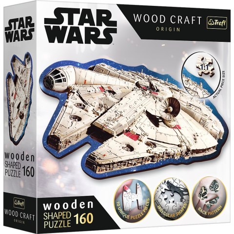 Trefl Puzzle Puzzle drewniane Star Wars 160 el. Sokół Millennium Trefl 20189 Trefl Puzzle Puzzle drewniane Star Wars 160 el. Sokół Millennium Trefl 20189