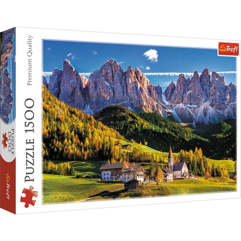 Marka niezdefiniowana Puzzle - 1500 - Dolina Val di Funes, Dolomity, Włochy Trefl 26163 Marka niezdefiniowana Puzzle - 1500 - Dolina Val di Funes, Dolomity, Włochy Trefl 26163