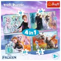 Marka niezdefiniowana Puzzle - 4w1 (12, 15, 20, 24) - Niezwykły świat Frozen - Trefl 34381