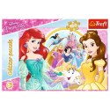 Trefl Puzzle Puzzle - 100 Glitter - Wspomnienia Belli i Arielki Trefl 14819