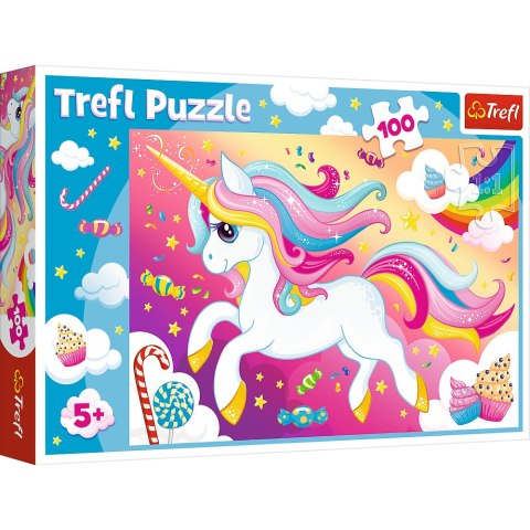 Trefl Puzzle Puzzle - 100 - Piękny jednorożec - Trefl 16386 Trefl Puzzle Puzzle - 100 - Piękny jednorożec - Trefl 16386