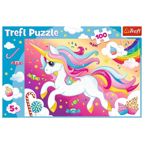 Trefl Puzzle Puzzle - 100 - Piękny jednorożec - Trefl 16386 Trefl Puzzle Puzzle - 100 - Piękny jednorożec - Trefl 16386